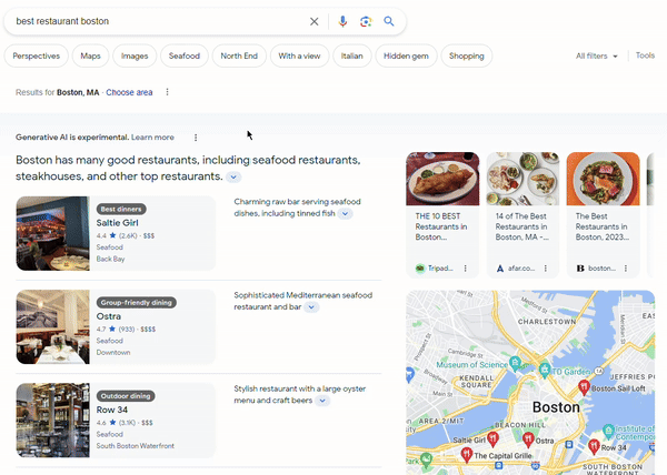 Exemple d’une recherche locale via la SGE