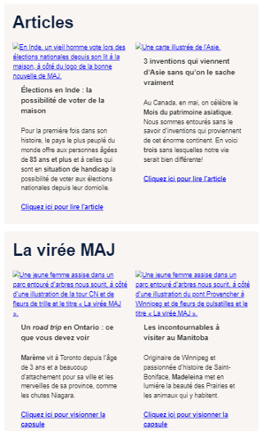Newsletter with alt text