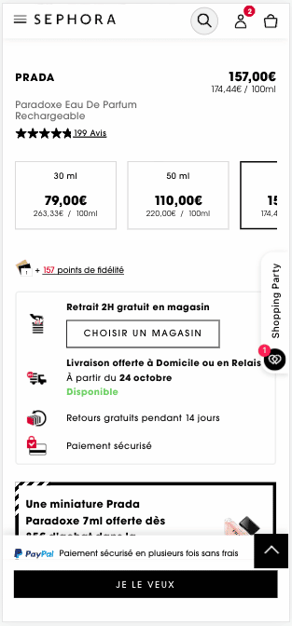 Sephora-éléments-réassurance-mobile