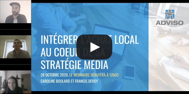 Capture d'écran webinaire pour cliquer et visionner achat local