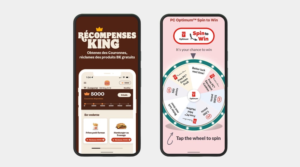 Applications Royal Perks de Burger King et PC Optimum