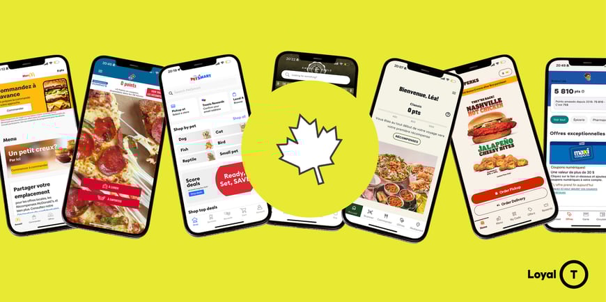 Mobile applications of the best loyalty programmes in Canada, according to the LoyalT study