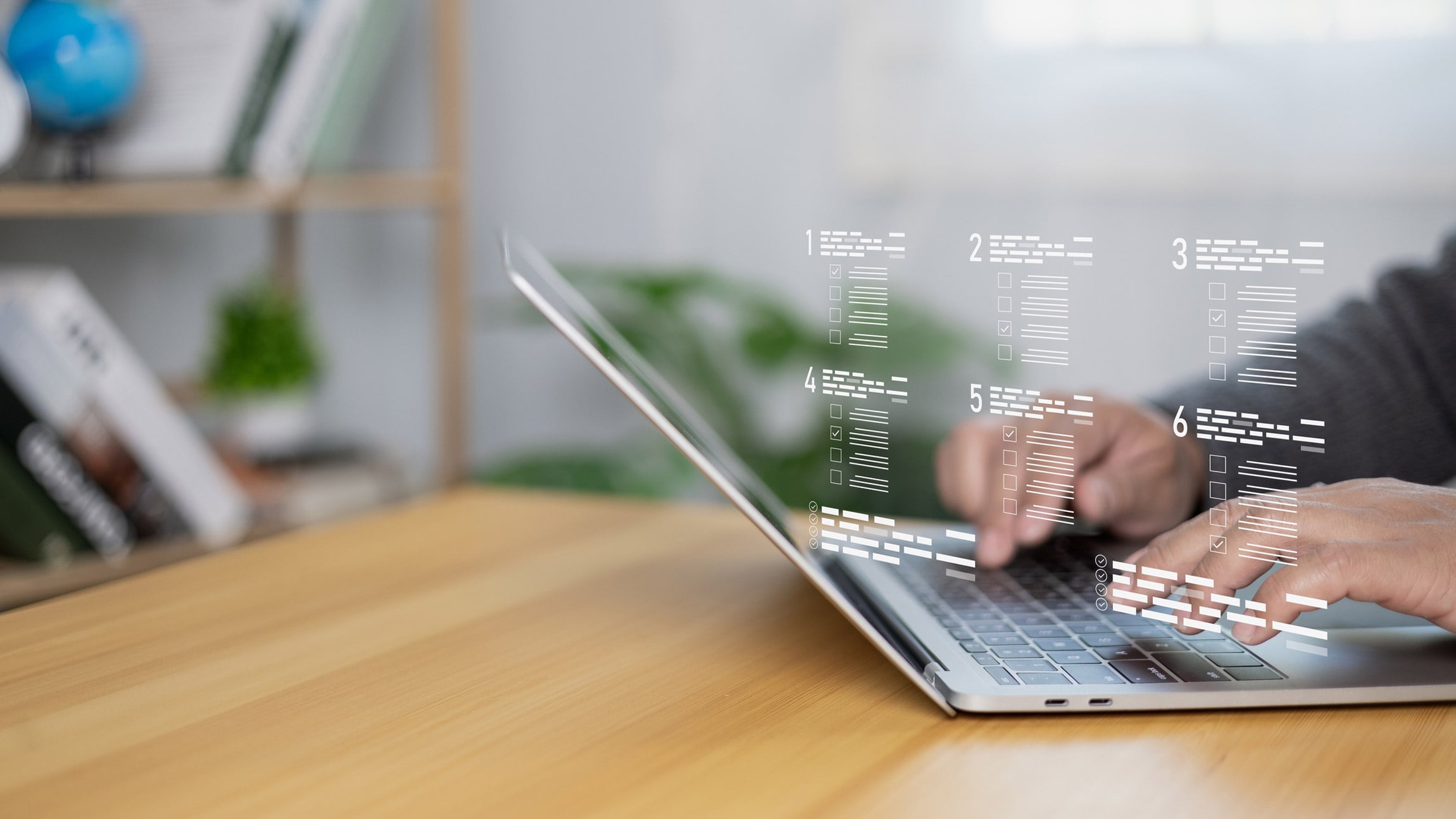A user performs a search with AI.